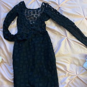 See through black dress